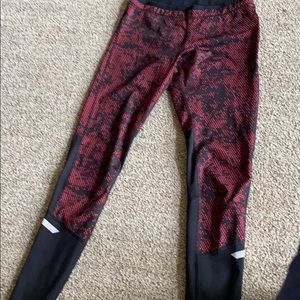 Black and red champion leggings